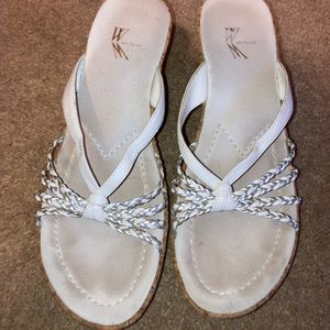 White wedge shoes